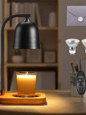 Candle Warmer Lamp for Scented Jar Candles Black Electric Candle Lamp with Timer